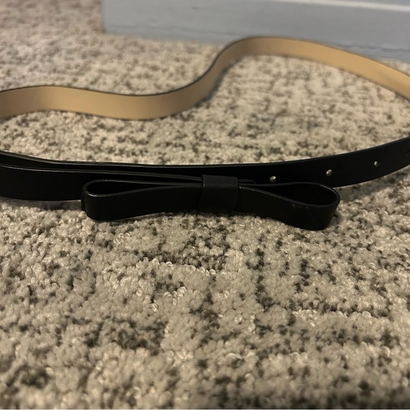 Kate Spade New York Black Genuine Leather Adjustable Belt Size Large